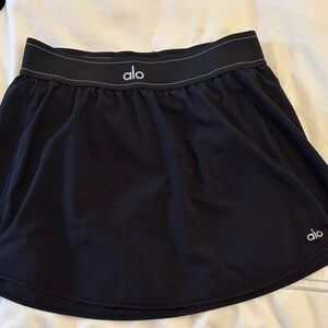 ALO Yoga Black Circle Skater Skirt